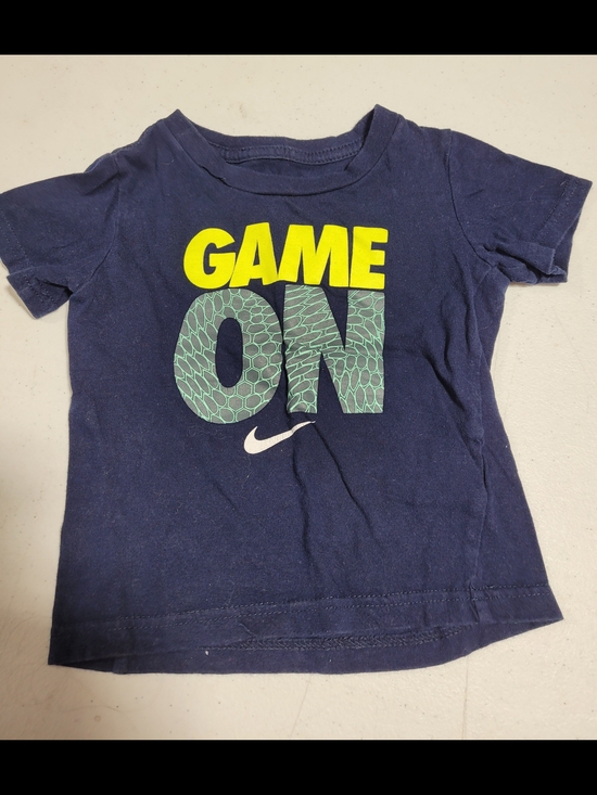 Nike Other - Nike Navy Blue 'Game On' Graphic Tee with Yellow & Mint Print
